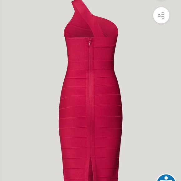 Hervé Léger Icon Dark Crimson Midi Sheath dress - Picture 2 of 5
